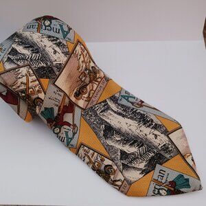 G2000 Men's Silk Neck Tie 4WX59" Made in Italy The Franklin Set Multi Colour